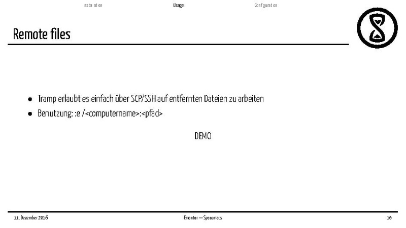 Datei:Spacemacs Vortragsfolien.pdf
